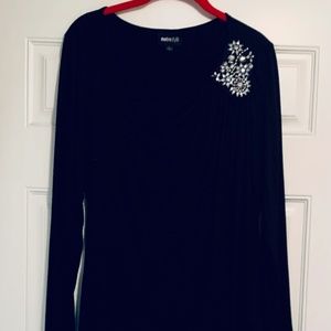 Long Sleeve Rhinestone Tunic